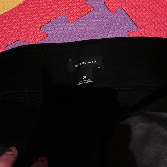 New Club Monaco Leather Pants. Size 00 - Picture 2 of 2